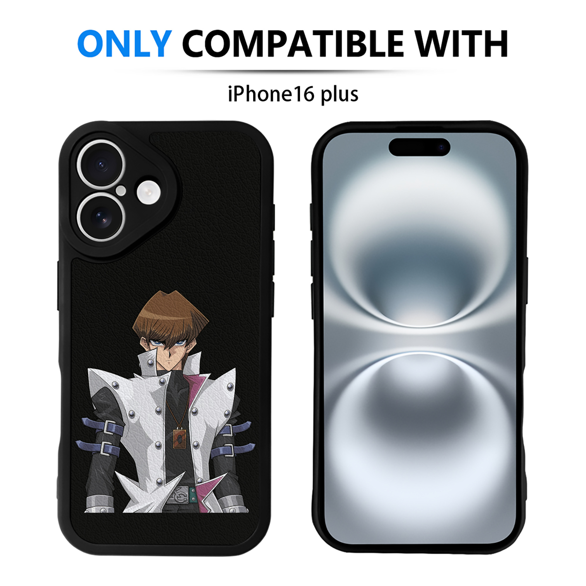 遊☆戯☆王 Yu-Gi-Oh! 【iPhone 16シリーズ対応】シリコンスマホケース（レザー調） 材質：シリコン